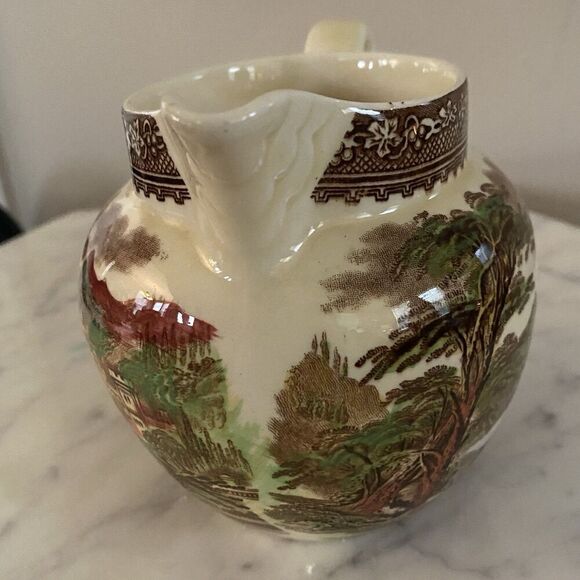 RARE ANTIQUE ROYAL STAFFORDSHIRE JENNY LIND C.M.&S. CREAMER 4-1/2" Tall - Picture 6 of 8